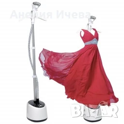 Уред за сушене и гладене на дрехи работещ с пара 