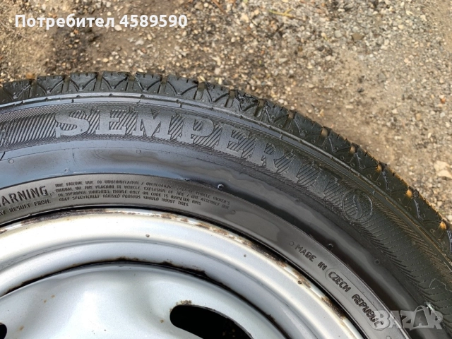 4бр.Оригинални железни джанти + ЗИМНИ ГУМИ Semperit 195/70/15C 15" 5x160 за Ford Transit(2000-2024), снимка 13 - Гуми и джанти - 51804035