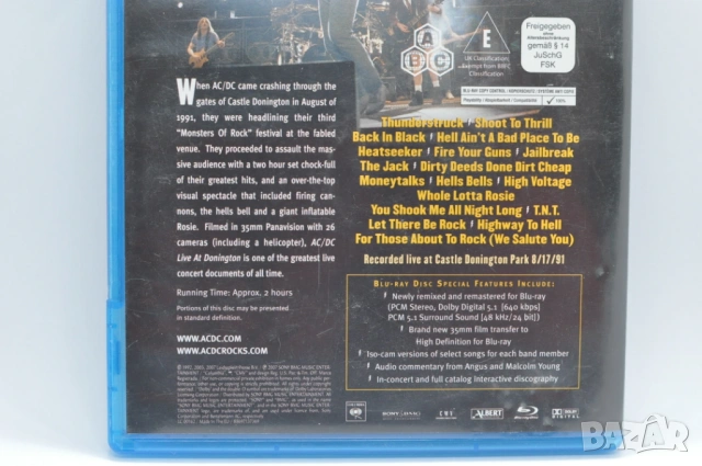 AC/DC Live At Donington - Blu-ray Disc, снимка 5 - Blu-Ray филми - 53073023