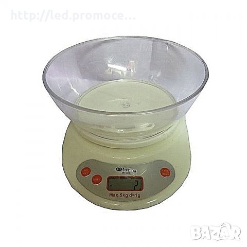 Електронна кухненска везна с купа - кантар до 5 кг, снимка 1 - Електронни везни - 28509080