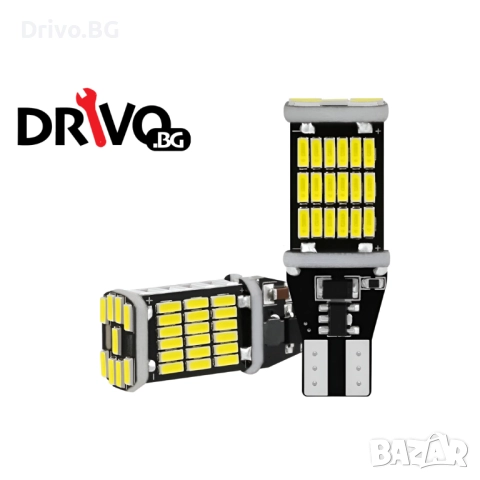 Гаранция! Изключително Mощни T15 LED Крушки за Задна Скорост и Габарит