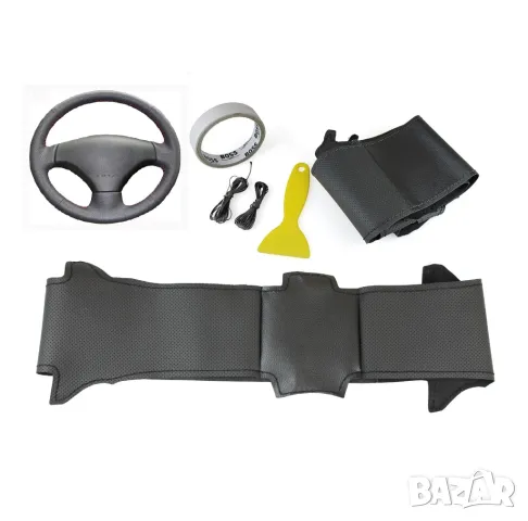 Калъф за волан шиещ 38 см. подходящ за Peugeot 206, Peugeot 207, снимка 2 - Аксесоари и консумативи - 47290786