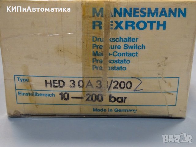 пресостат за налягяне Rexroth HED 3 OA 33/200 Bourdon tube pressure switch, снимка 13 - Резервни части за машини - 37720198