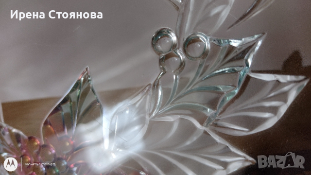 Кристален поднос за торта Holiday Bloom by Mikasa Poinsettia, снимка 12 - Чинии - 44872982