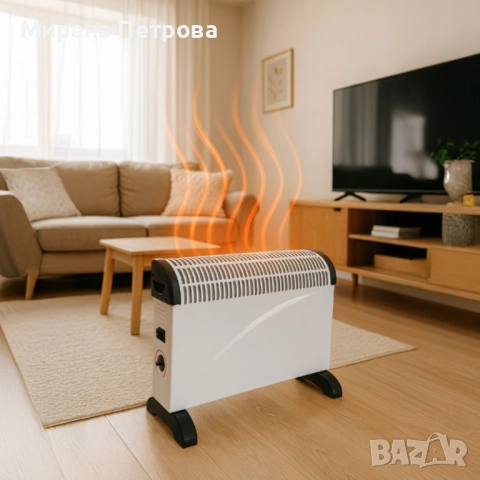 Електрически конвектор 2000 W с термостат, снимка 5 - Печки, фурни - 52872322