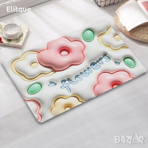 Бързо съхнеща триизмерна постелка за баня в различни разцветки 60х40см, снимка 2 - Други стоки за дома - 52901640