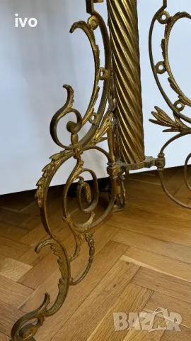 Антикварна френска масичка с мраморен плот, снимка 4 - Антикварни и старинни предмети - 49820439