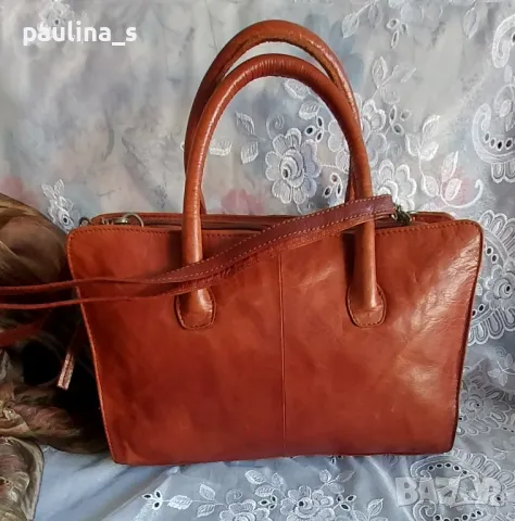 Винтидж аутлет / Естествена кожа / Чанта "Varese" , снимка 4 - Чанти - 48822308