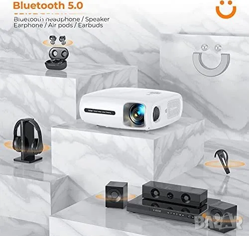 Нов мини проектор домашен филмов Видеопроектор за телефон Android/iOS, снимка 4 - Плейъри, домашно кино, прожектори - 49509690