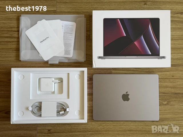 MacBook Pro 14 M1 Pro` 8 CPU/14 GPU/16GB RAM/512GB SSD/Бат 15ч, снимка 1