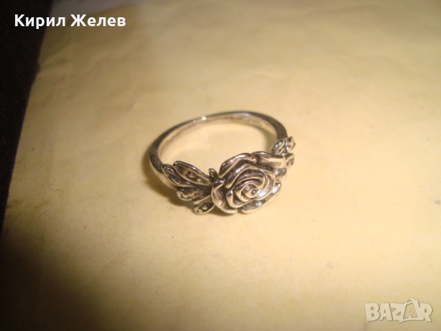 ПРЪСТЕН - РОЗА ПОСРЕБРЕН или СРЕБЪРЕН ВИНТИДЖ АРТ МОДЕЛ 22222, снимка 8 - Пръстени - 32991973
