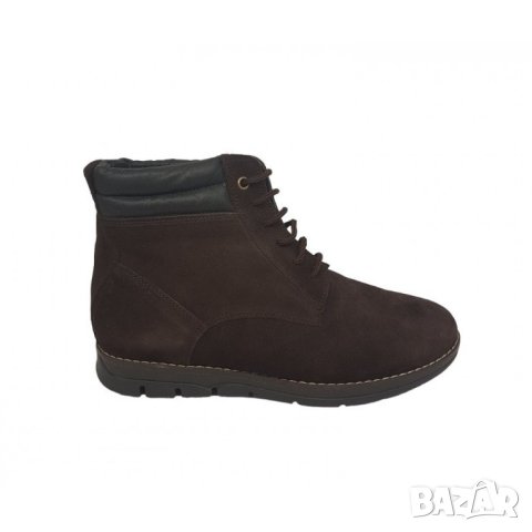 МЪЖКИ БОТИ В КАФЯВ ЦВЯТ ОТ ЕСТЕСТВЕН ВЕЛУР, снимка 1