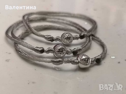 Мъжка, дамска, детска, бебе гривна със сребърно мънисто, снимка 3 - Гривни - 28356791