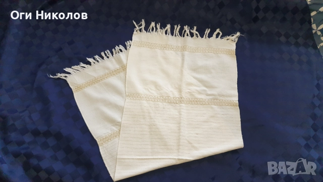 Кърпа,месал от фин кенар и везани орнаменти от сърма, снимка 4 - Антикварни и старинни предмети - 51993697
