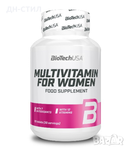 Мултивитамини за жени BIOTECH USA Multivitamin for Women / 60tabs., снимка 1 - Хранителни добавки - 44911810
