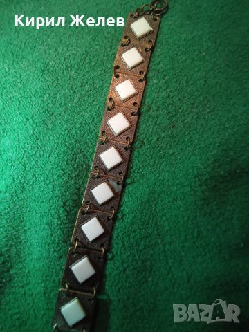 СТАРА ВЪЗРОЖДЕНСКА МАЙСТОРСКА РАБОТА БРОНЗОВА ГРИВНА с КАМЪНИ 24354, снимка 4 - Антикварни и старинни предмети - 33867033