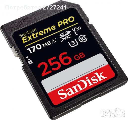 Карта памет SanDisk SDXC Extreme Pro, 256GB, Class 10, UHS-I, 633X, 170 MB/s, снимка 3 - Карти памет - 35413855