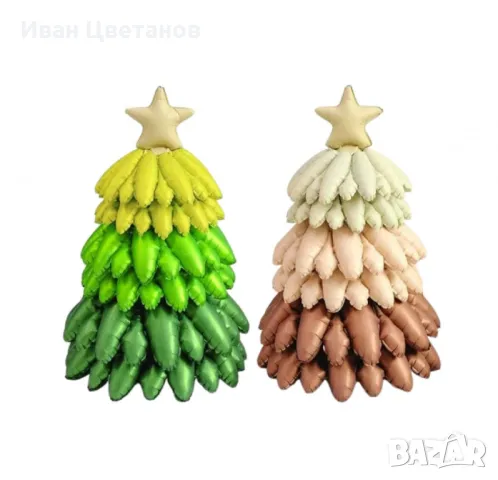 Коледни балони 7 части 3D Коледни елхи – Перфектната декорация за празнично парти