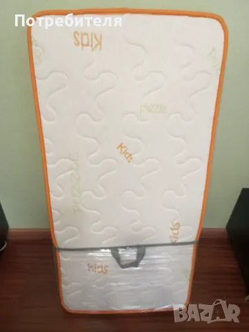 Двулицев матрак за бебешко легло 60/120, снимка 2 - Спални и легла - 49272444