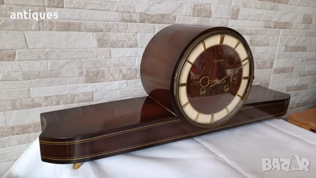 Стар каминен часовник - Dugena - Germany - Антика - 1970" - №2, снимка 4 - Антикварни и старинни предмети - 49373415