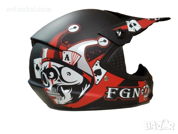 Каска Крос Мотор/Скутер/Бъги/Вело/АТВ -YF033, снимка 3 - Аксесоари и консумативи - 51135838