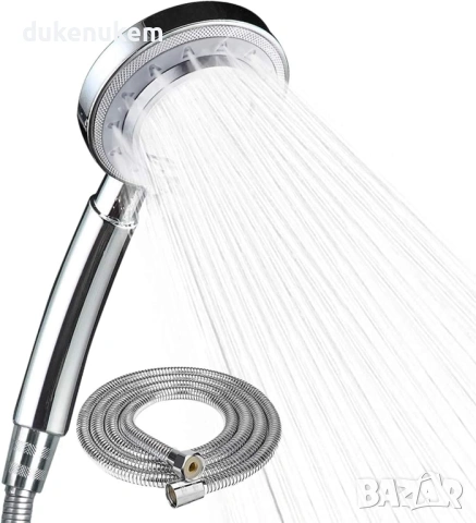Душ слушалка с маркуч 1.5 м – високо налягане, пестяща вода, 3 режима