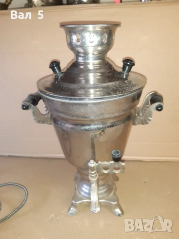 Стар самовар СССР с кабел , работи, снимка 2 - Антикварни и старинни предмети - 53152828