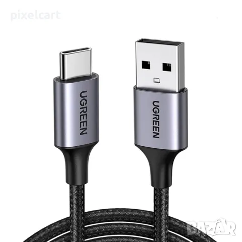 Кабел UGREEN US288, плетен ,USB A към USB C, 3A, 1m, Черен, снимка 1