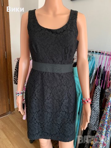 HM черна рокля от дантела размер S, снимка 6 - Рокли - 40819595