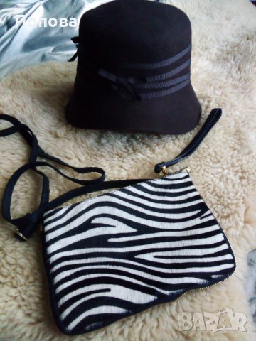  Италианска чиста вълна супер елегантна шапка, снимка 5 - Шапки - 26449421