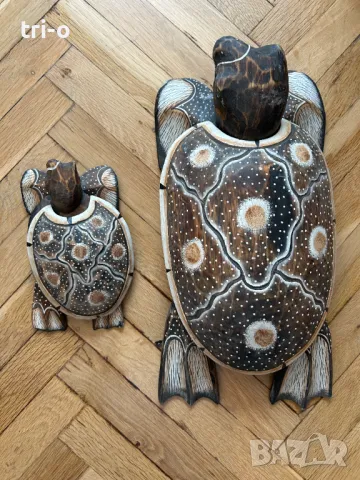 Дървени декорации Костенурки пепелник, снимка 4 - Декорация за дома - 48972362