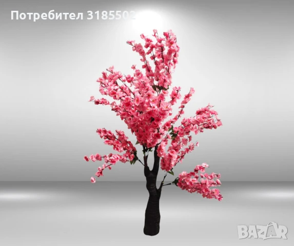 Изкуствено декоративно дърво, Цъфтяща сакура, 1.7 м, снимка 4 - Изкуствени цветя - 51227405