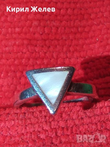 СКЪПОЦЕНЕН СРЕБЪРЕН АРТ ПРЪСТЕН СРЕБРО 925 АНГЛИЯ с ШЛИФОВАН ЛУНЕН КАМЪК 40209