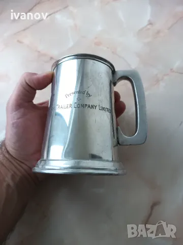 Английска халба метална, снимка 8 - Антикварни и старинни предмети - 48426058