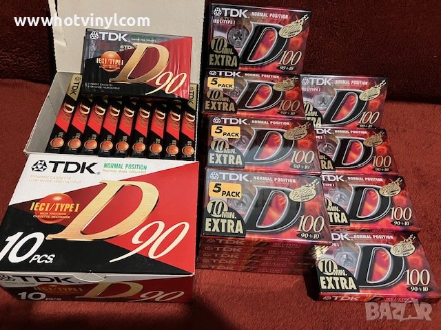 Нови касетки TDK D-90 и D-100, снимка 1 - Аудио касети - 43892477