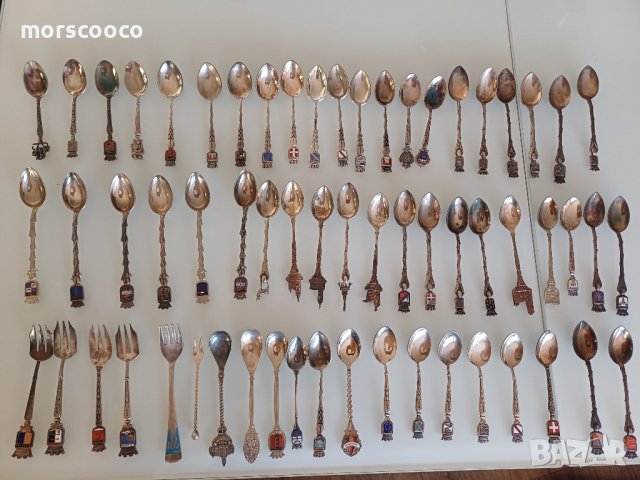 Стари сувенирни лъжички със сребърно покритие