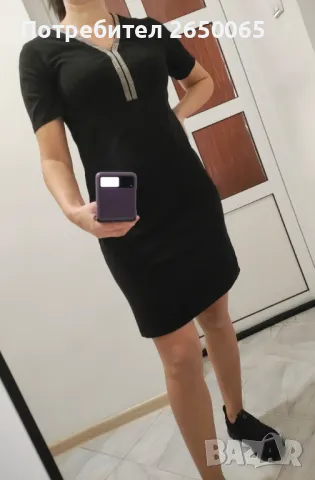 Орг.черна рокля ITALY/ S/M, снимка 5 - Рокли - 48599877