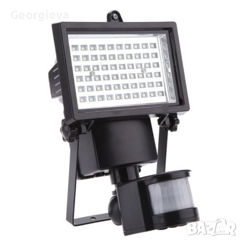 Соларен градински прожектор 60 LED и сензор за движение, снимка 9 - Лед осветление - 47730085