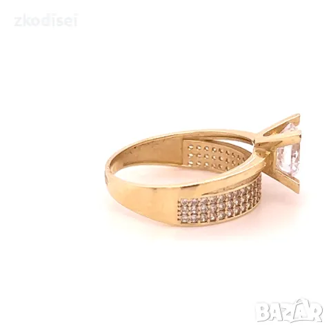 Златен дамски пръстен 3,06гр. 14кр.проба:585 размер:54 модел:4091-4, снимка 2 - Пръстени - 48596000