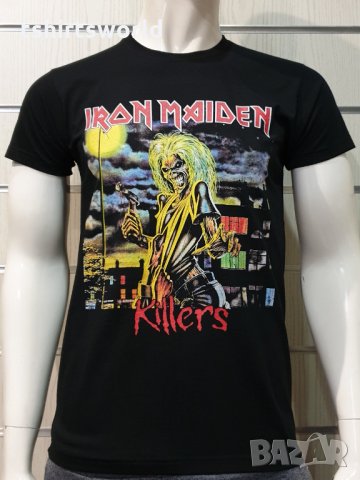 Нова мъжка тениска с дигитален печат и на гърба на музикалната група IRON MAIDEN - KILLERS, снимка 2 - Тениски - 35354379