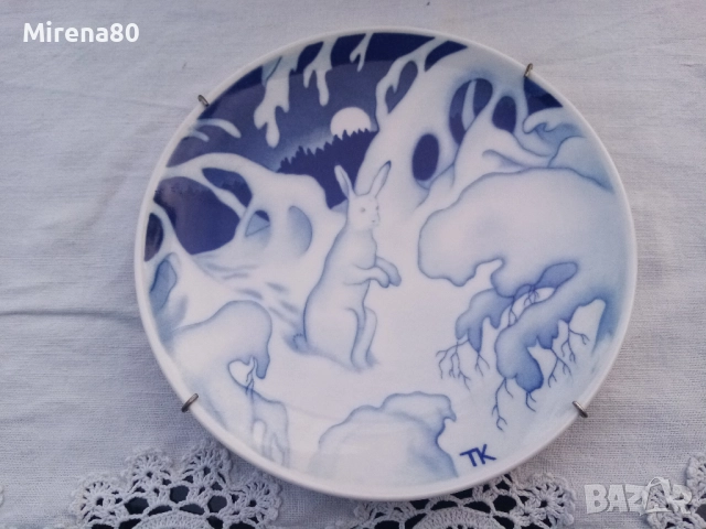 2 винтидж чинии за стена - Норвегия, снимка 2 - Антикварни и старинни предмети - 52552844