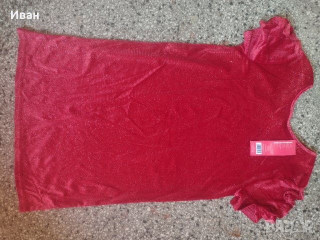 Нова рокля червена с блясък , снимка 5 - Рокли - 43385597
