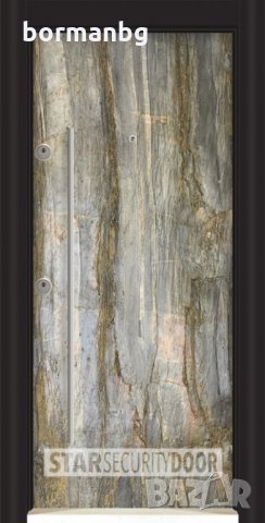 Борман - блиндирана Входна - декор НАТУРАЛЕН КАМЪК 