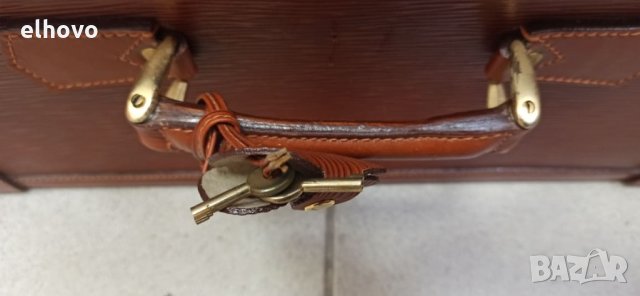 Австрийски кожен куфар Nigst Wien, снимка 5 - Куфари - 32951454