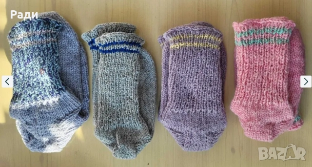 Продава домашни вълнени чорапи терлици ръчна изработка, снимка 5 - Други - 52025258