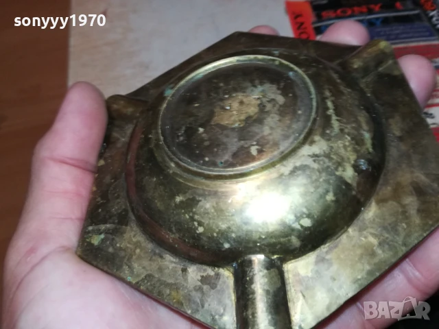 ПЕПЕЛНИК-МЕД/МЕСИНГ-ВНОС SWISS 1708251144LCHERY, снимка 12 - Антикварни и старинни предмети - 51390849