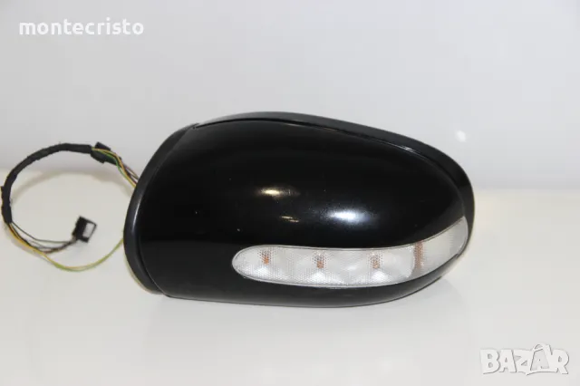 Ляво огледало Mercedes W203 (2000-2004г.) C-Class 9 пина ⚫Цвят: Черен, снимка 3 - Части - 48582082