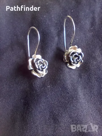 Сребърни обеци цветя сребро 925