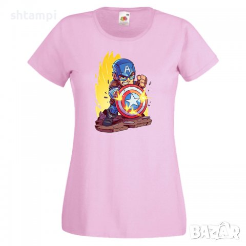 Дамска тениска Marvel Captain America 2 Игра,Изненада,Подарък,Геймър,, снимка 11 - Тениски - 36740956