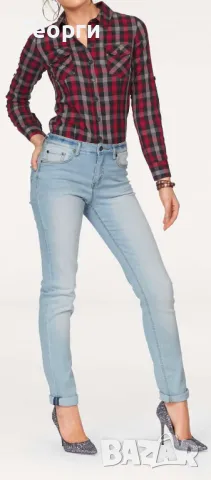 Стилна риза arizona, сиво-черно-червено каре, EUR 38